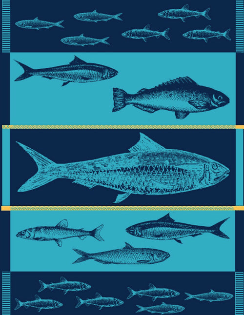 Turquoise Fish Towel