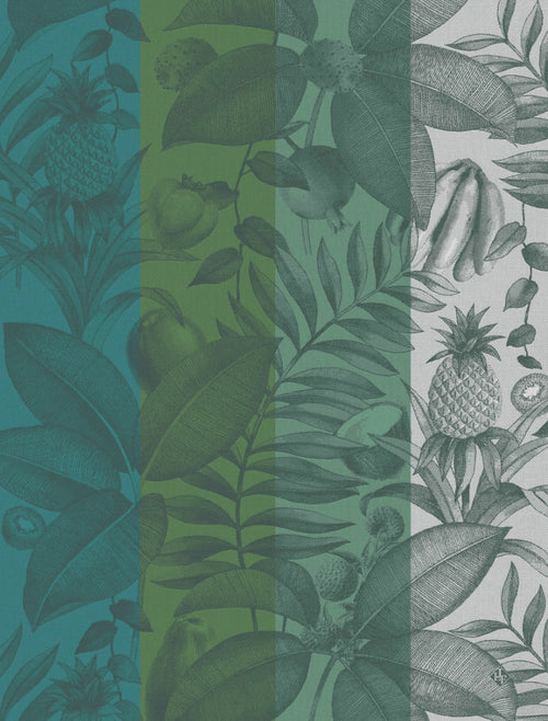 Exotic Fruits Green Cotton Jacquard Towel