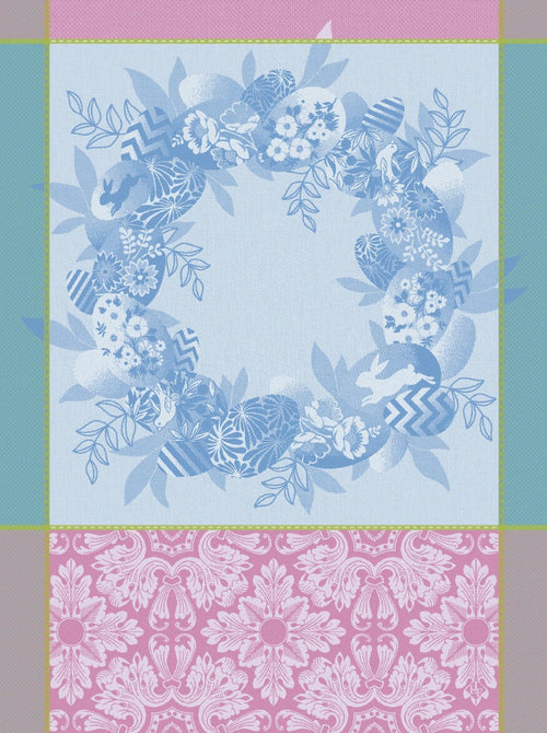 Pastel Wreath Cotton Jacquard Dish Towel