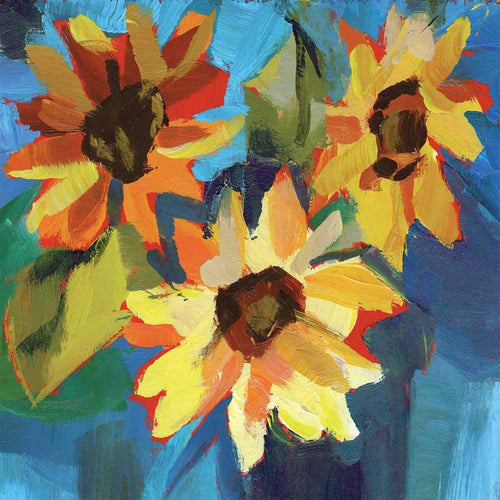 Painted Sunflowers Paper Cocktail Napkins