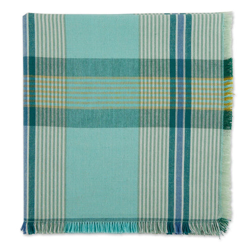 Trellis Plaid Teal Cloth Napkin