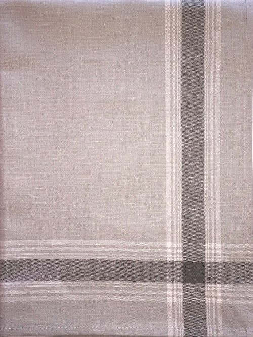 Russian Gray Striped Linen Mix Dish Towel