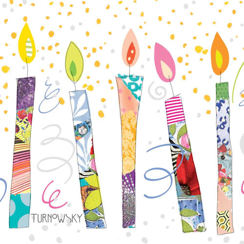 Birthday Candles Paper Cocktail Napkins