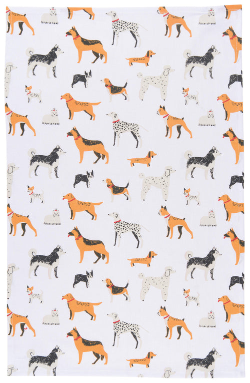 Lots of Dogs Cotton Dishtowel
