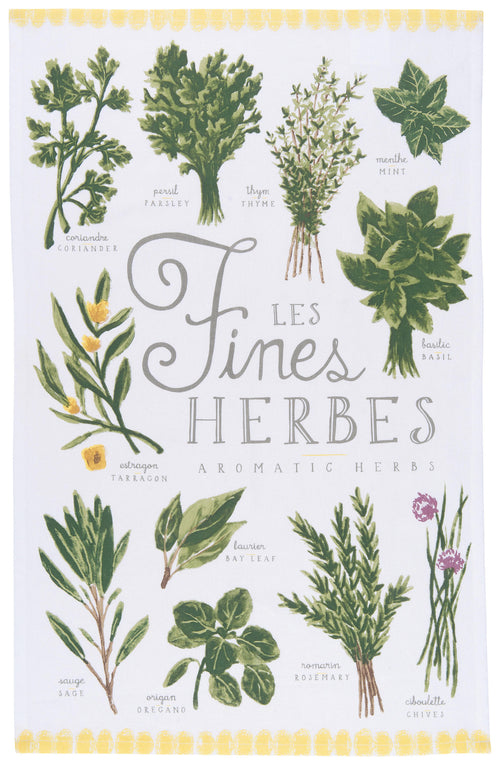 Herbs Cotton Dish Towel