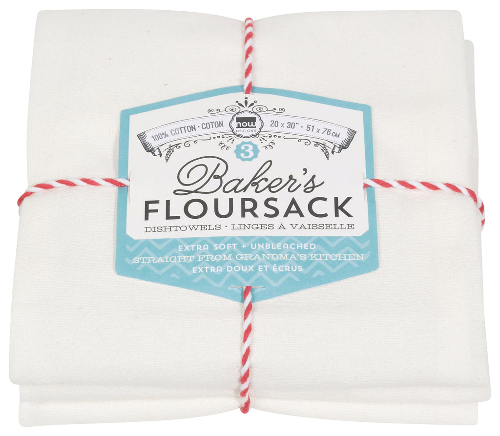 Natural Bakers Floursack Dish Towels Set – Wild Cotton Linens