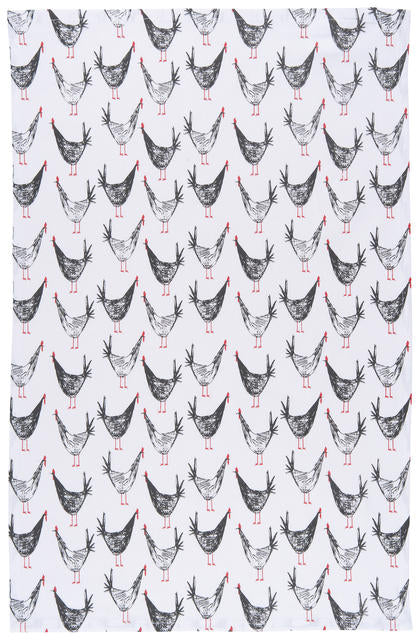 Chicken Scratch Cotton Dish Towel