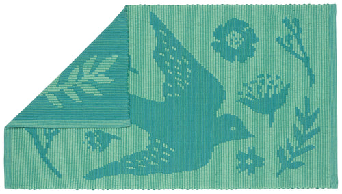 Aqua Kitchen Mat Meadowlark