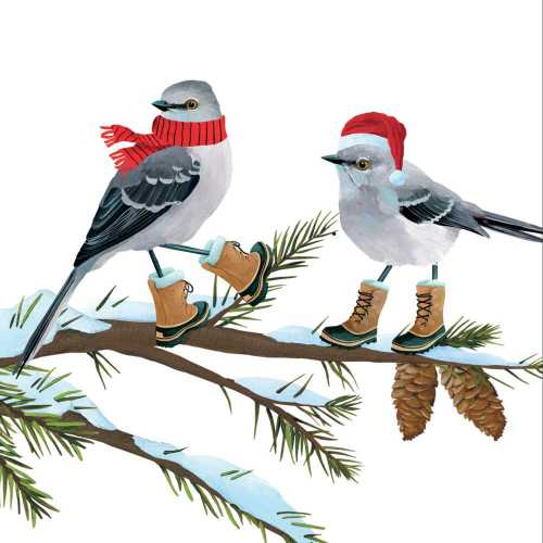 Birds LL Duck Boots Paper Cocktail Napkins
