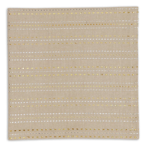 Silver and Gold Stripe Napkin