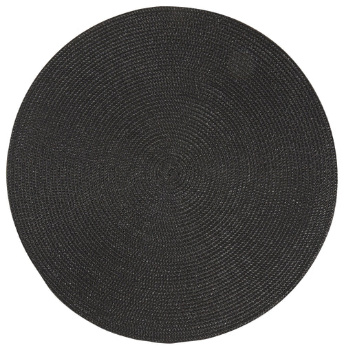 Black Round Placemat