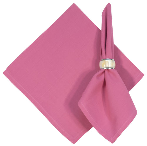 Solid Raspberry Raw Cotton Napkin