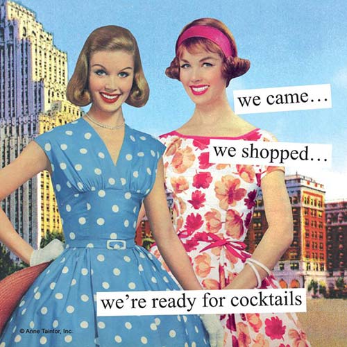 Funny Humorous Vintage Paper Cocktail Napkins