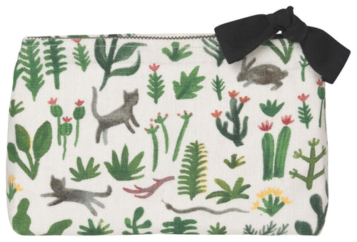 Small Cats Garden Cosmetic Bag