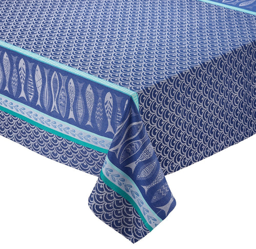 Blue Fish 52x52 Tablecloth