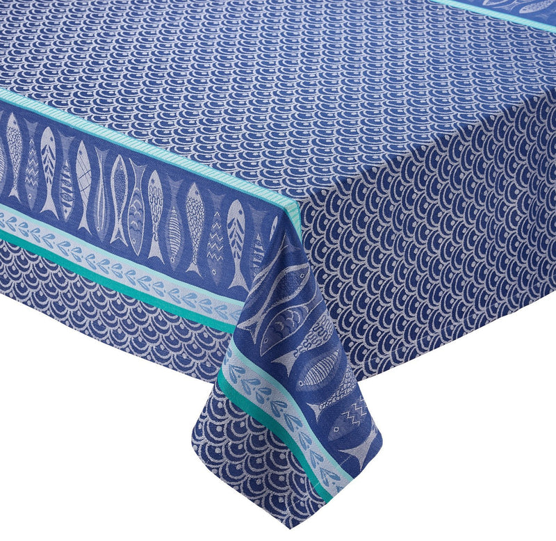 Blue Fish 52x52 Tablecloth