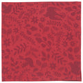 Red Wonderland Tablecloth Detail Birds Leaves
