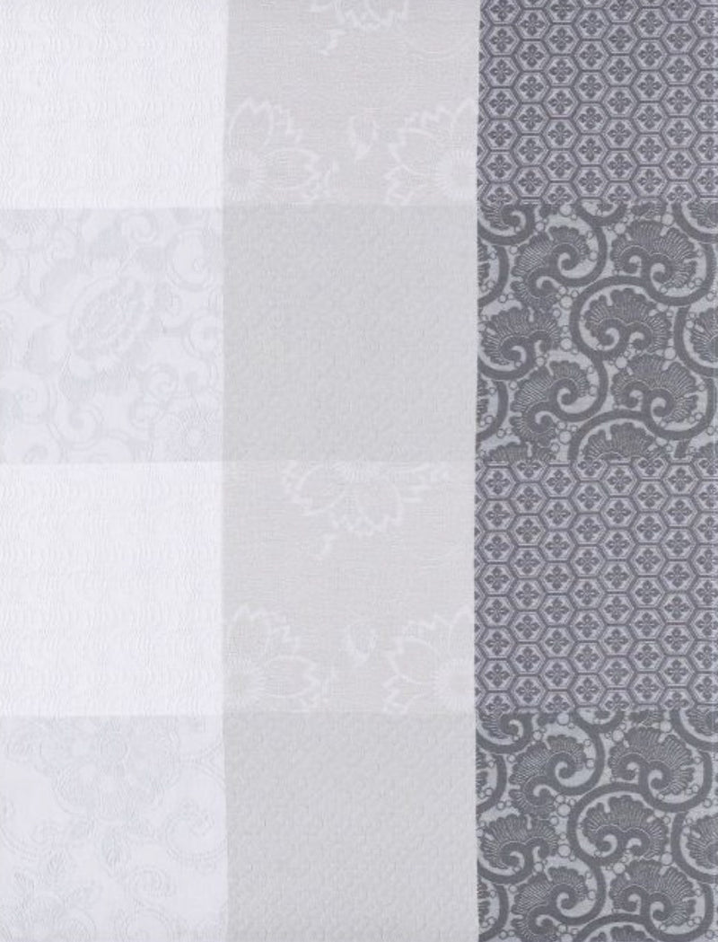 Fleurs de Kyoto Gray Cotton Jacquard Towel