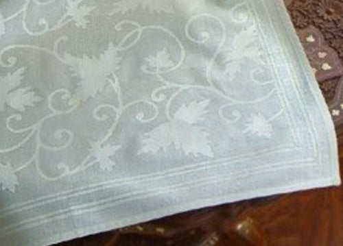 White Ivy Lace Dinner Napkins S/6