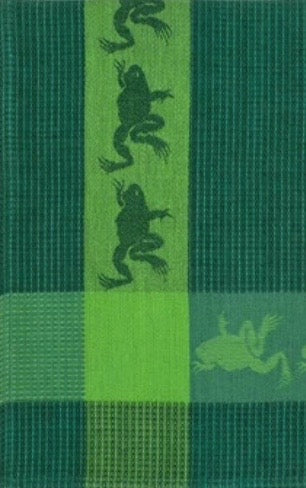 bright-green-frog-waffleweave-towel