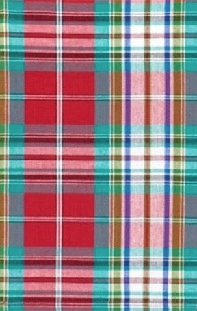 red-turquoise-plaid-cotton-dish-towel