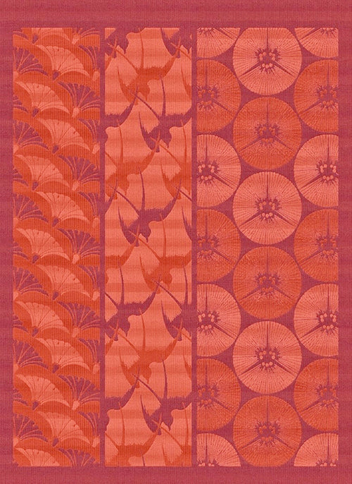 French-red-Japanese-fans-birds-dish-towel
