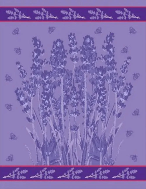 Lavender and Bees Jacquard Towel