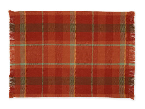 Wintry Deep Red Plaid Placemat
