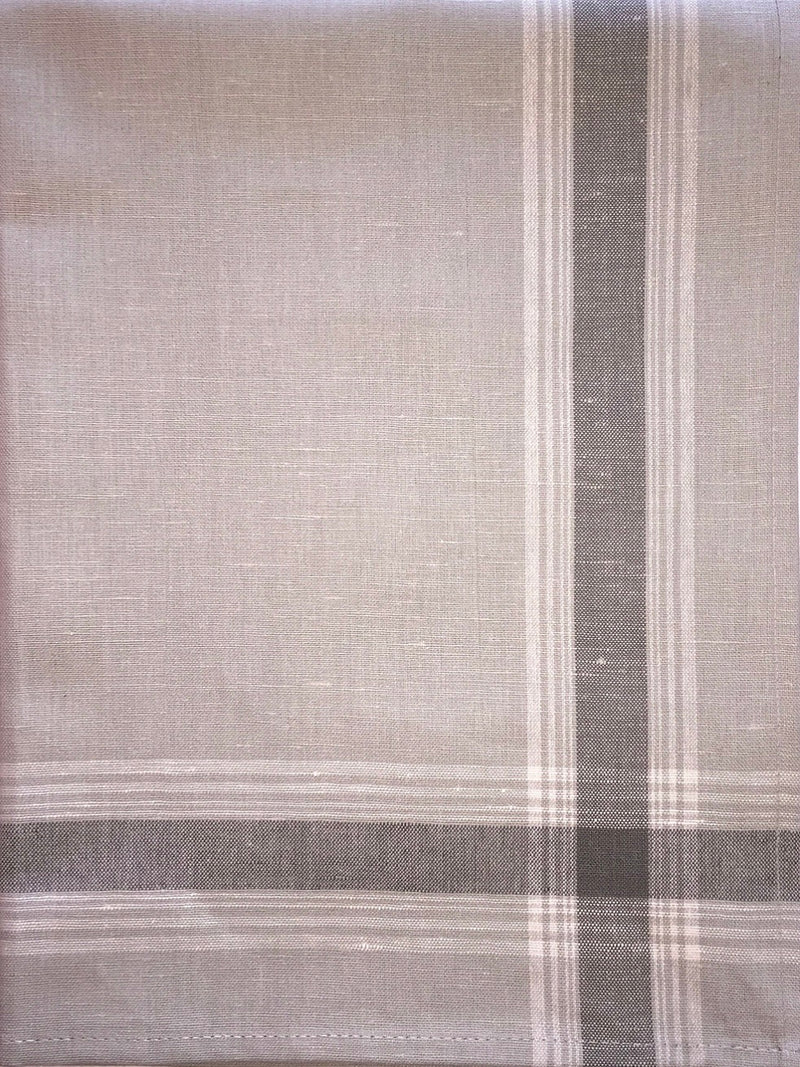 Russian Gray Striped Linen Mix Dish Towel