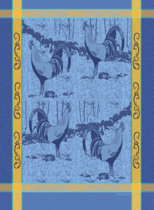 Provence Blue Rooster Dish Towel