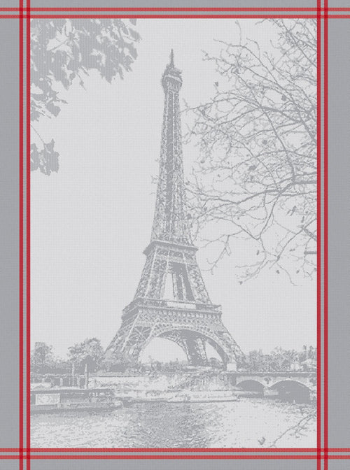 French Eiffel Tower Cotton Jacquard Kitchen Towel