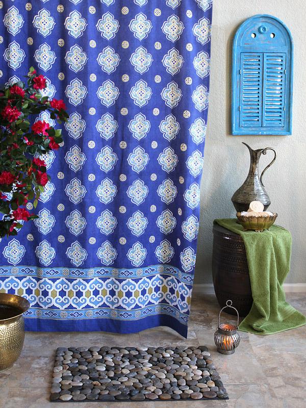 Casablanca Blues Shower Curtain