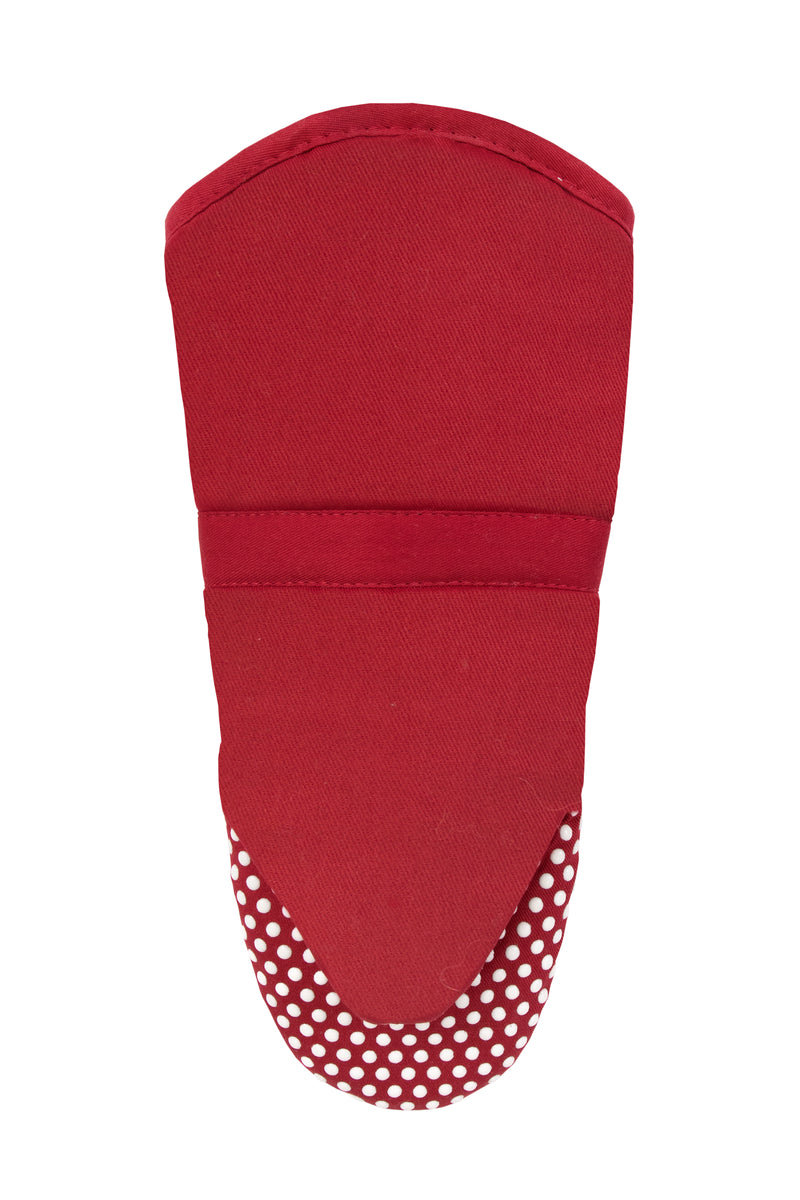 Deep Red Oven Mitt Silicone Grip
