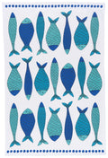 Blue Aqua School of Fish Towel