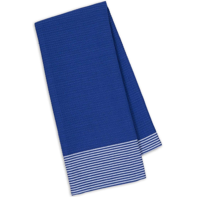 Blue Waffle and Stripe Dish Towel