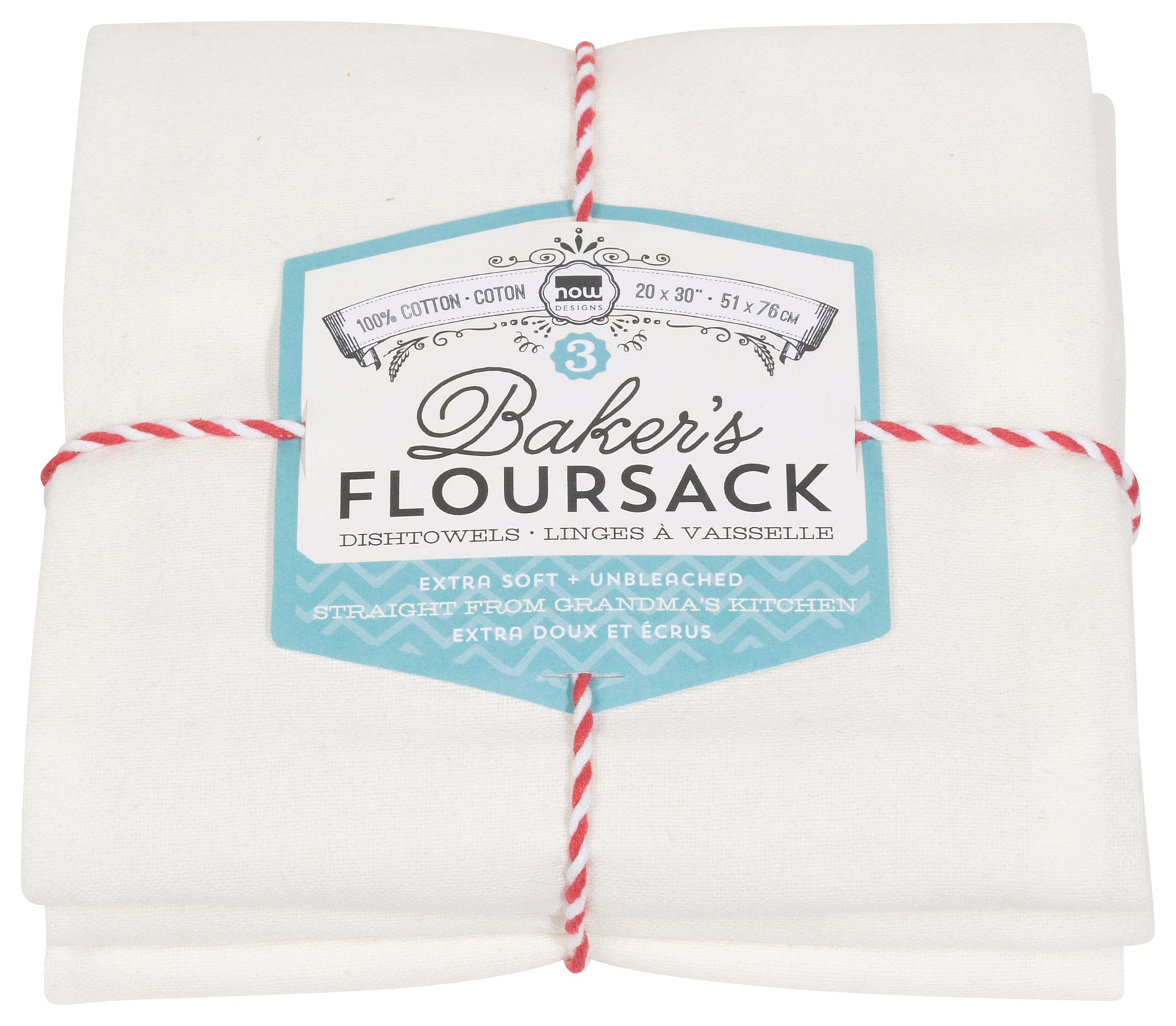 Natural Bakers Floursack Dish Towels Set – Wild Cotton Linens