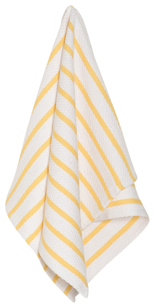 Yellow Basketweave Cotton Dish Towel