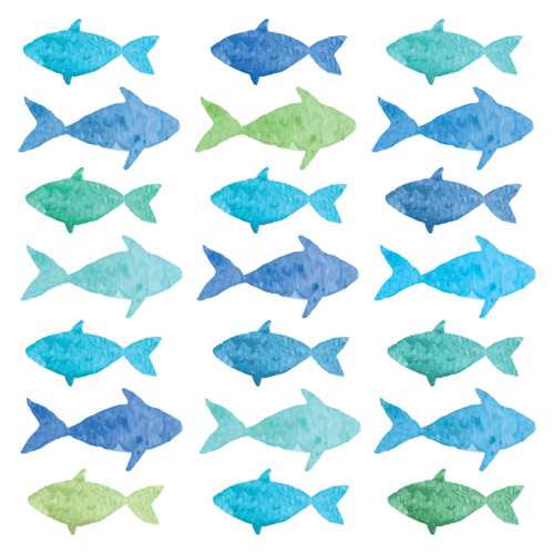 School of Fish Paper Cocktail Napkins