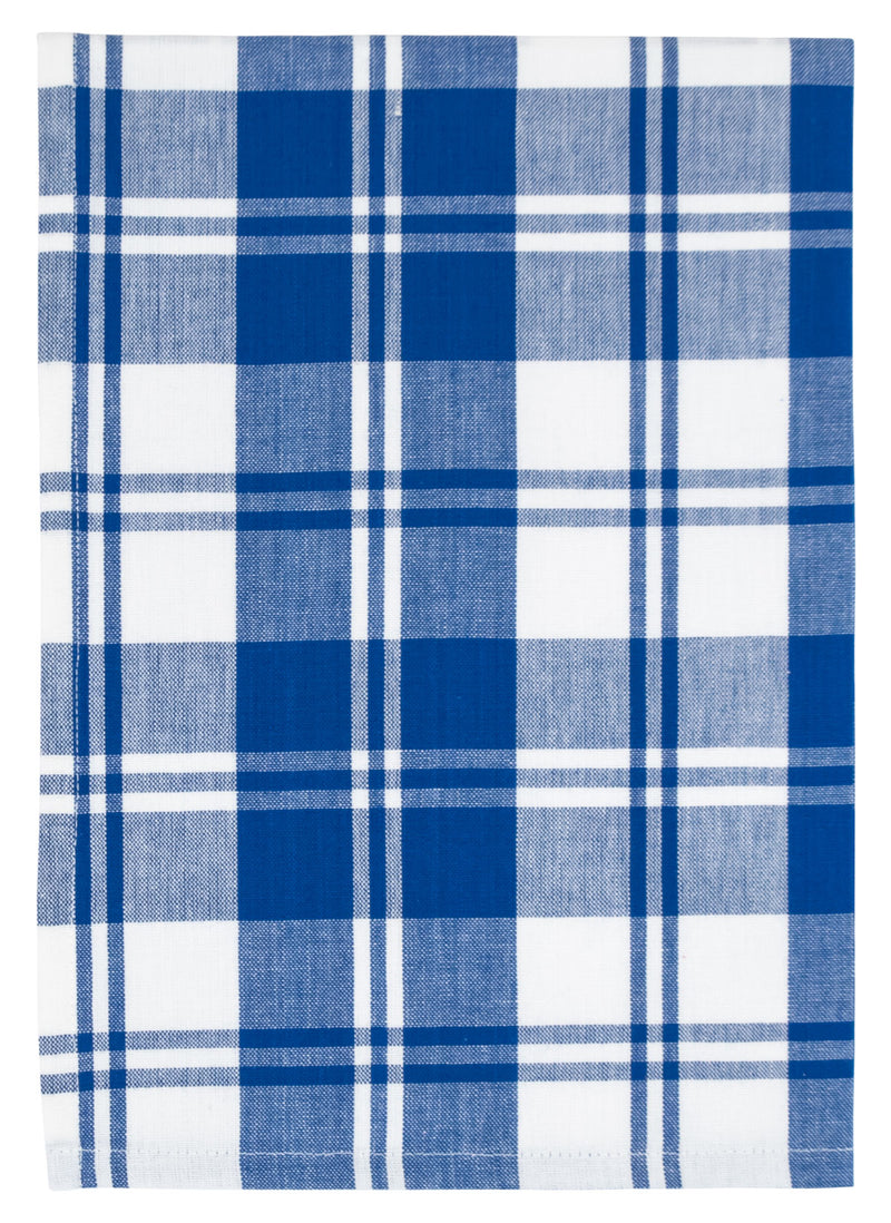 Blue French Country Windowpane Dish Towel
