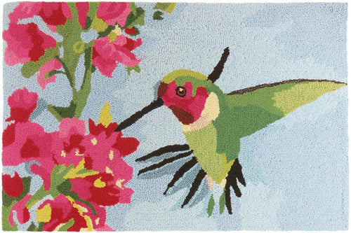 Hummingbird with Flowers Kitchen Rug