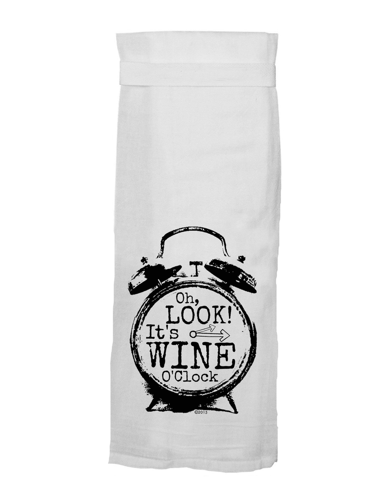 Its Wine O'clock Flour Sack Towel