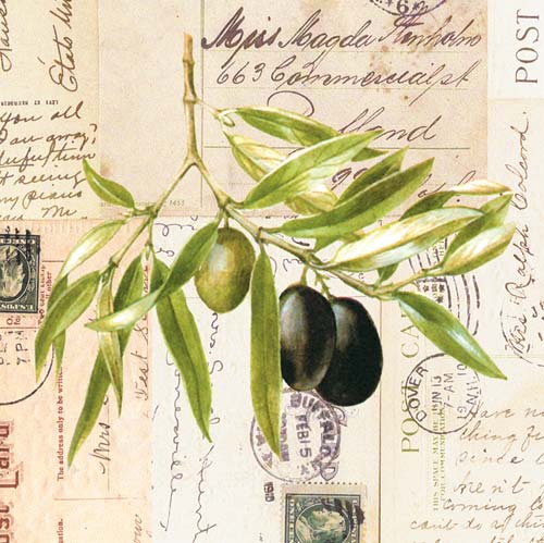 Tuscan Olive - Tissue Decoupage Paper