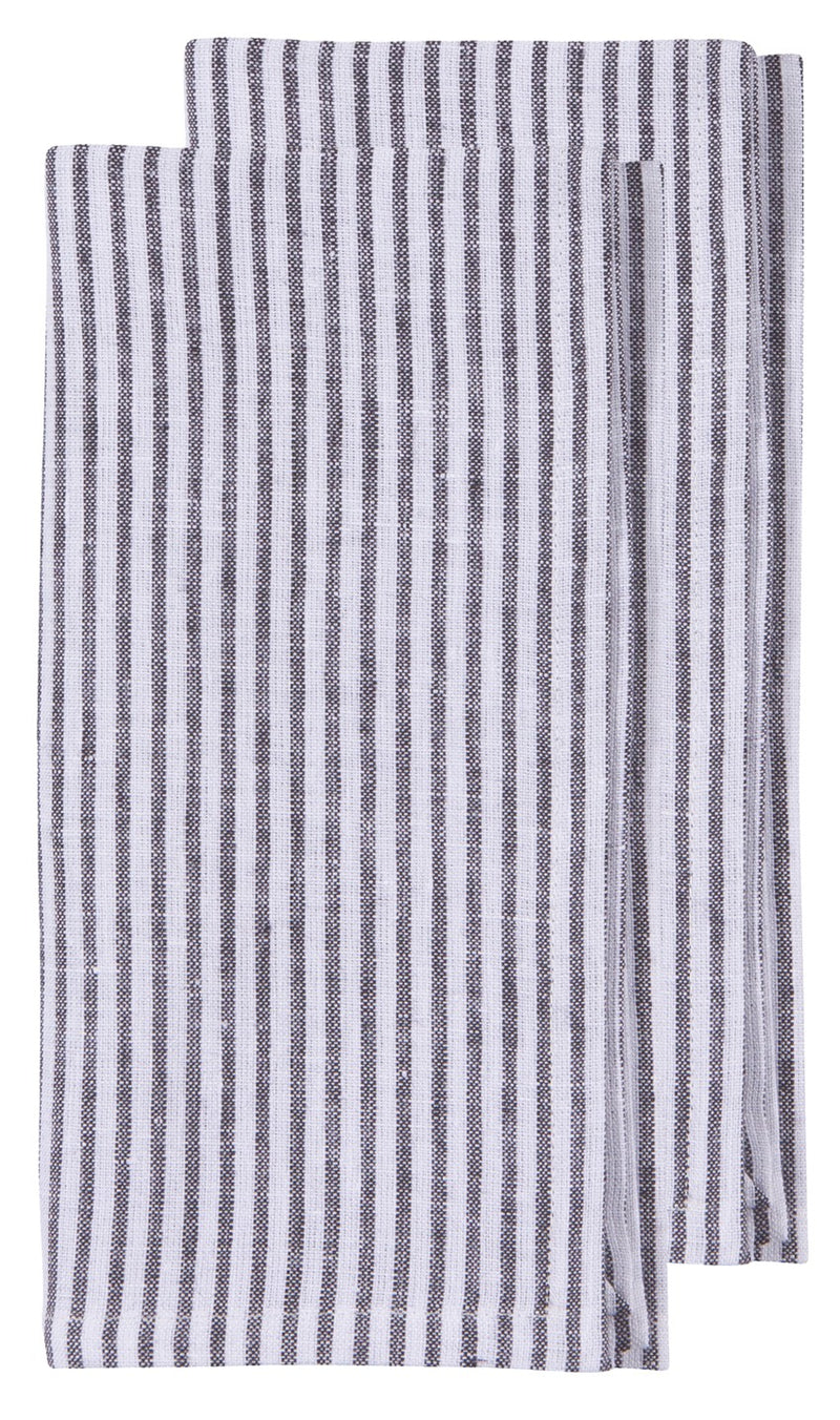 Blue Stripe Linen Napkin Set