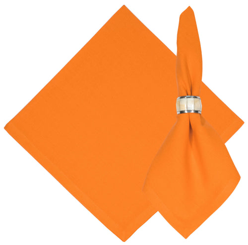 Solid Bright Orange Cotton Napkins