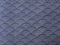 Pacific Blue Block Print Tablecloth Detail