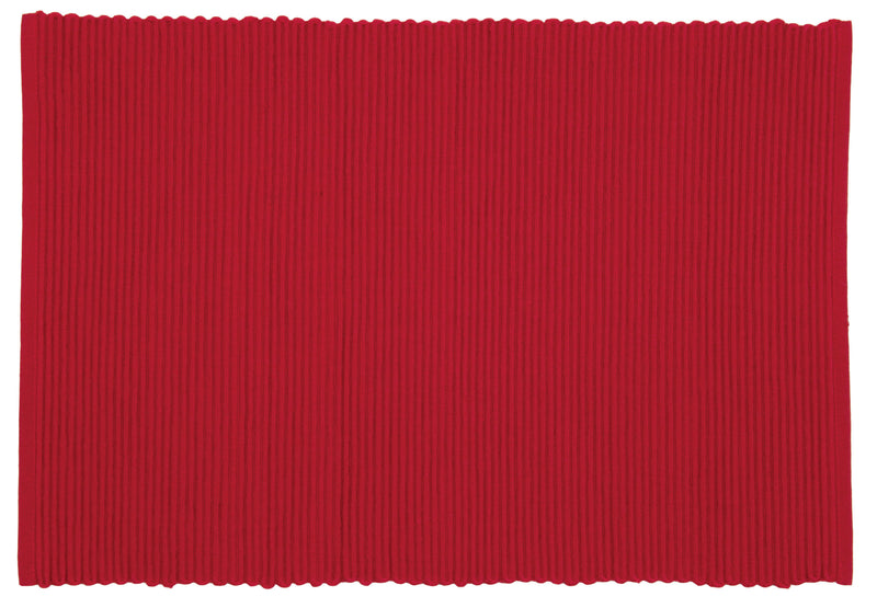 Chili Red Ribbed Placemat
