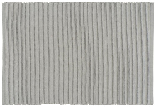 Gray Ribbed Cotton Placemat