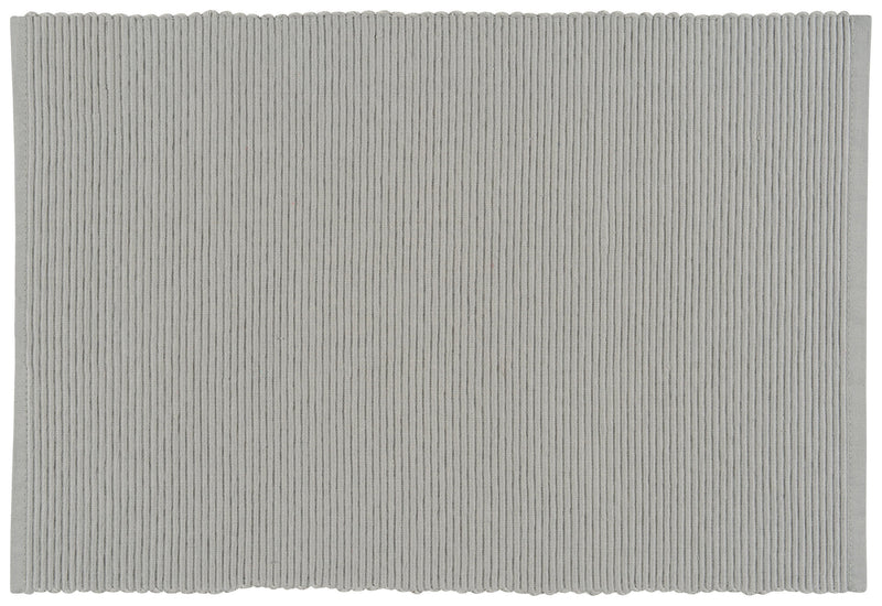 Gray Ribbed Cotton Placemat