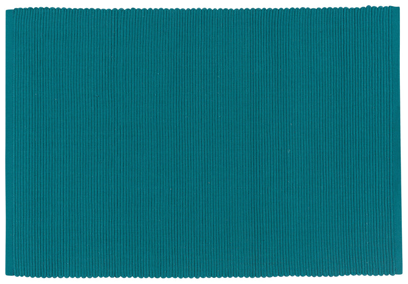 Teal Ribbed Cotton Placemat