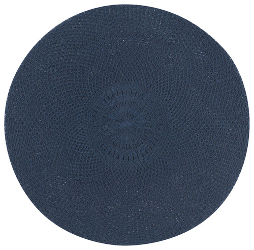 Navy Round Carousel Placemat